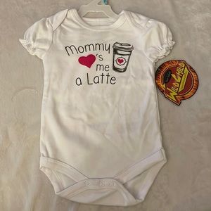 Mommy loves me a latte onesie